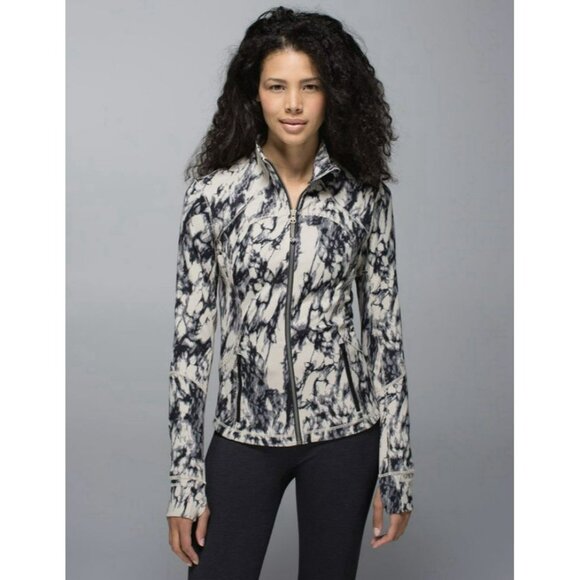 Lululemon Tops - Lululemon Forme Jacket *Cuffins Great Granite Black Mojave Tan Size 8 EUC